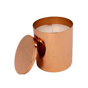 Sleek design Hammered gold plated aluminum candle jar with lid luxury scented candle single wick soy wax candle <b>offer</b> customize - Product Image 2