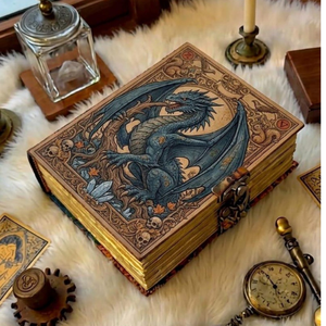 Diario de Cuero Vintage Dragon, Libro de Sombras, Grimorio, Diario de Escritura de Cuero Genuino Hecho a Mano, Cuaderno de Regalo de Fantasía - Product Image 5