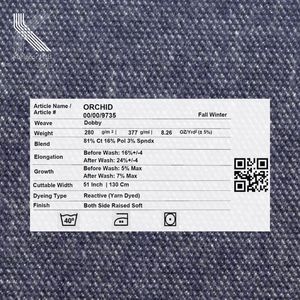 Tissu Dobby Indigo 280GSM Coton Polyester Spandex Tissu Tissé Extensible Lourd Finition Douce Fournisseur OEM ODM - Product Image 3