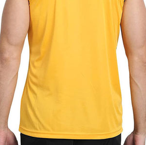 Débardeur de sport ample en polyester personnalisé avec logo pour homme – Idéal pour la course et la gym - Product Image 3