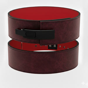 Cinturón de Levantamiento de Pesas de Cuero Resistente para Gimnasio y Entrenamiento de Fuerza, con Cierre Antideslizante y Protección Avanzada - Product Image 1