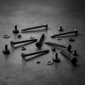 Tornillos para paneles de yeso de acero al carbono/acero inoxidable, hechos en Vietnam, métricos/pulgadas, con certificación BIS Clase 8.8, recubiertos de fosfato negro/gris PDC - Product Image 4
