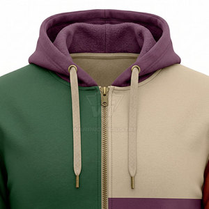Wholesale Men Zipper <b>Hoodies</b> With Full Front Zipper Kangaroo Pockets Ribbed Hem Soft Stretch Fabric Casual Fashion - Product Image 6