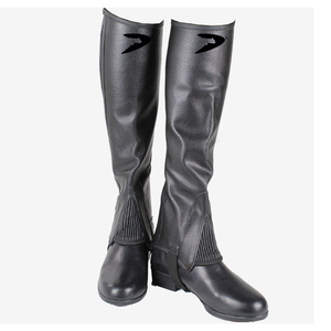 Latest Design Leather <b>Half</b> <b>Chaps</b> & Synthetic Equestrian Stirrups Whips & Spurs Premium Horse Riding Set & Accessories - Product Image 4