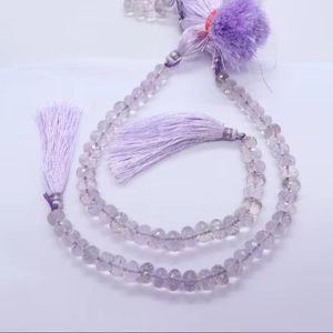 Perles facettées en améthyste rose naturelle, 8 à 9 mm, perles de pierre précieuse améthyste rose, perles rondes en améthyste rose pour la création de bijoux - Product Image 1