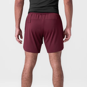 Pantalones Cortos Deportivos para Hombre, de Color Sólido, Secado Rápido, con Cordón Ajustable, Cintura Media, Estilo Casual, 100% Poliéster, Tejido de Punto - Product Image 3
