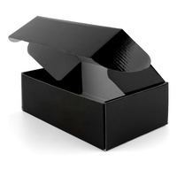 Coffrets cadeaux ondulés noirs, boîtes postales ondulées en carton personnalisées pour l'emballage d'expédition cadeaux d'artisanat donnant des produits