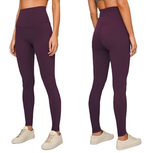 Lady High Sports Seamless Athletic <b>Leggings</b> Set <b>Women</b> Fitness Workout Gym Ribbed Activewear Long Sleeve Yoga Spandex/Polyester - Product Image 1