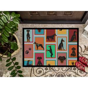Doberman Pinscher paillasson antidérapant et lavable à poils bas tapis d'entrée intérieur/extérieur 24H X 36W pour porte d'entrée - Product Image 3