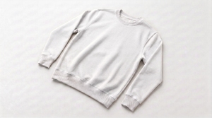 <b>Men's</b> <b>White</b> O-Neck <b>Sweatshirt</b> 100% Cotton Knitted Regular Fit Casual Pullover Solid Color Long Sleeve Autumn Wear - Product Image 4