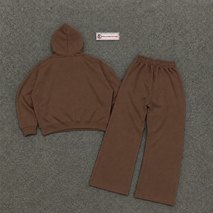Conjunto Deportivo Premium Marrón Oversize para Hombre: Sudadera con Capucha y Pantalones Jogger, Estilo Casual Urbano, Venta al por Mayor - Product Image 6