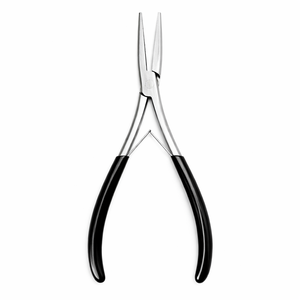 Nuevos Tenazas Profesionales de Punta Plana para Extensiones de Cabello, con Logotipo Personalizado, Fuerte Agarre, para Micro-Extensiones, Uso Comercial, Plateadas - Product Image 3