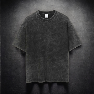 T-shirt à manches courtes de qualité supérieure pour homme, style décontracté, coupe oversize, effet délavé, jersey, épaules tombantes, collection été 2026 - Product Image 5