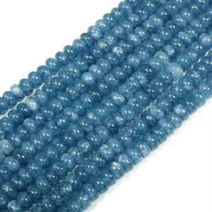 Perles de pierres précieuses en quartz apatite bleu lisses, forme rondelle, 8 mm, perles de quartz apatite bleu naturel, perles rondelles en quartz véritable, 16 pouces - Product Image 5