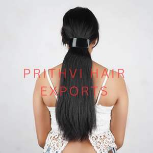 Perruque de cheveux humains Remy blond argenté avec caractéristique d'enveloppement de queue de cheval - Product Image 3