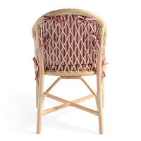 Nouveauté : fauteuil en rotin naturel fait main, écologique, avec coussin en tissu, pour la maison, provenant d'un fabricant vietnamien.