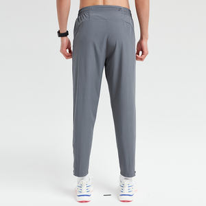 Pantalon de sport en toile pour homme fabriqué en usine, style streetwear élégant, poche imprimée, respirant, 100 % coton, pour la course et l'entraînement - Product Image 3