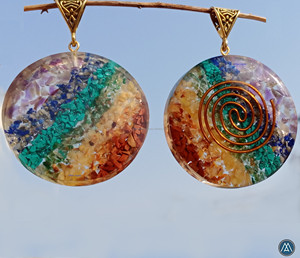Vente en gros Pendentif Guérison Sept Chakras Agate Naturelle Orgonite Energie Protection EMF Guérison Spirituelle Pendentif Orgone le plus vendu - Product Image 6