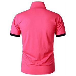 Polo à manches courtes pour homme, couleur unie, décontracté, boutonné devant, coupe classique, style tissé - Product Image 4