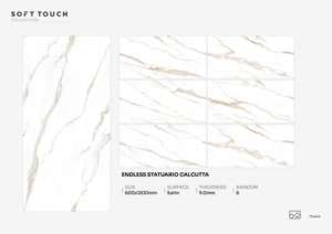 Carreaux de porcelaine satinés modernes, format 600x1200, grand format, pour sols et murs, destinés aux projets de design d'intérieur de luxe - Product Image 5