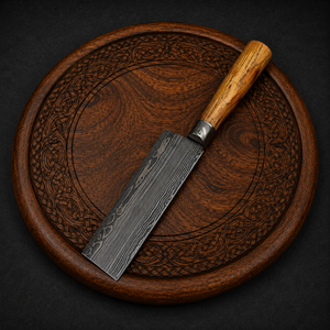 Custom Handmade Damascus Steel Nakiri Vegetable Cleaver <b>Knife</b> with Wooden <b>Handle</b> Leather Sheath Japanese Kitchen <b>Knife</b> OEM ODM - Product Image 2