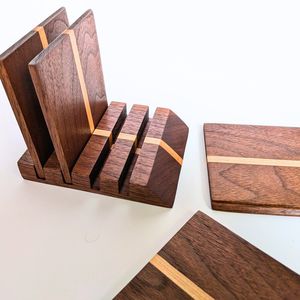 Rustic Natural Wooden Coaster Design For Beverage Glasses Cups Dining Room Table Surface Protection - Product Image 1