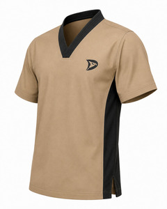 Vente en gros de hauts d'entraînement de karaté unisexes à manches courtes, col en V, séchage rapide, uniforme d'équipe d'académie d'arts martiaux - Product Image 3