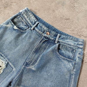 Shorts de mezclilla para hombre, estilo vintage, ropa de calle para viajes y fin de semana, shorts desgastados para hombre - Product Image 4