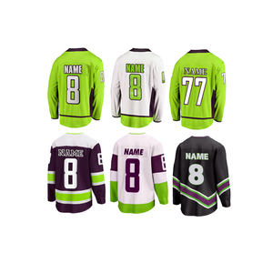 Maillot de hockey sur glace Vitality pour homme, manches longues, impression sublimée, polyester respirant, coupe classique, vêtements pour adultes - Product Image 3