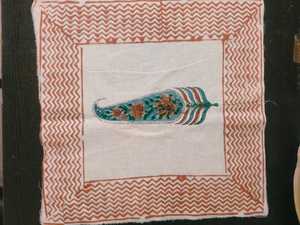 Serviettes en coton imprimées à la main, écologiques, linge de table artisanal pour mariages et dîners raffinés, décoration de cuisine durable - Product Image 2