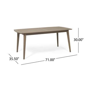 Tavolo da Pranzo da Esterno in Legno di Acacia Espandibile e Grigio con Design Elegante e Durevole - Product Image 6