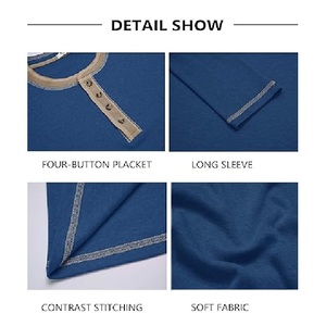 New available <b>top</b> quality Men's Fashionable Solid O Neck T Shirts Stylish Casual Long Sleeve T Shirts For Men From Bangladesh - Product Image 5