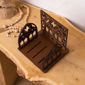 High Quality NEHA ENTERPRISES Wooden <b>Bookends</b> Modern Style Scenic Pattern Rectangle Laser Cut Design Traditional Decorative - Product Image 4