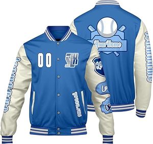 Veste d'hiver confortable pour homme, style Letterman, col montant, logo sur le devant, coupe-vent, haute qualité, écologique, à prix raisonnable - Product Image 1