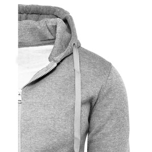 Hoodies d'hiver personnalisés à fermeture éclair sans cordon, unisexe, en molleton, grande taille, 100 % coton respirant, haute qualité, vente chaude - Product Image 2