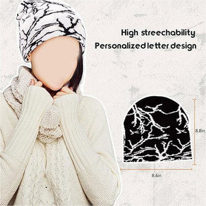 Beanies Hats Men Y2K Lightning <b>Pattern</b> Wool Acrylic <b>Knitted</b> Hat Streetwear Winter Warm Soft Stretch Skull Cap Retro Fashion - Product Image 4