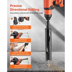 Foret diamanté à carottage sec de 2 pouces de diamètre, profondeur de perçage de 9-1/2 pouces, filetage interne 5/8-11, 3 forets pour maçonnerie et béton - Product Image 5