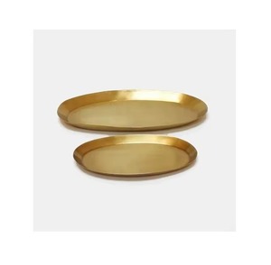 Bandeja Decorativa Rectangular Chapada en Oro con Borde de Cuentas y Asa, Estilo Glam Personalizado, Pieza Única - Product Image 4