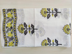 Pareos de playa para mujer, chales bohemios, regalo para ella, bufanda de algodón puro con estampado de bloques, pañuelos tradicionales indios, sarong - Product Image 1