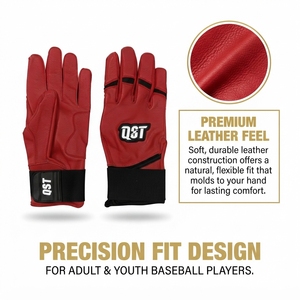 Gants de frappe de baseball personnalisés, paume antidérapante, cuir Cabretta, renforts pour les doigts, gants d'entraînement de baseball, vente en gros - Product Image 4
