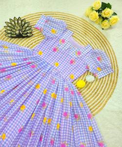 FANCY MUL CHANDERI - Prenda Étnica con Estampado Floral, de Algodón de Secado Rápido, para Uso Diario, Precio al por Mayor, Color Lavanda - Product Image 2