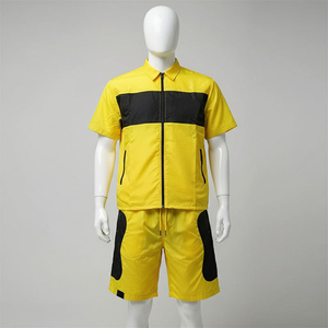 Custom Summer Men's Short <b>Set</b> Two Pieces Hoodie Jacket and Shorts <b>Set</b> Nylon Windbreaker Tracksuits cotton Breathable - Product Image 6