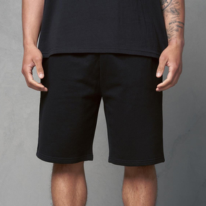 Men's Solid <b>Black</b> Cotton Bermuda Shorts Mid Waist Elastic Comfortable Casual Wear - Product Image 6