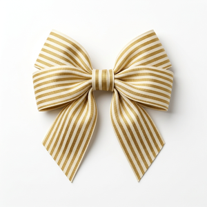 Cinta de grogrén Neelkamal de 38 mm, color blanco con rayas verticales, de poliéster, para decoración, envoltura de regalos y ribete de prendas. - Product Image 2