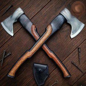 Unique Design High Quality Flat Backed Bearded Axe with Wood Handle Custom Color <b>Weight</b> & Size for Wood Cutting - Product Image 1