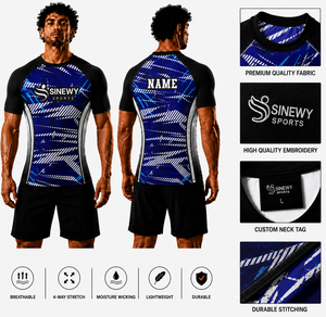 Chemise de compression à manches courtes pour homme SINEWY, imprimée par sublimation, ajustée, séchage rapide, pour les arts martiaux mixtes - Product Image 1