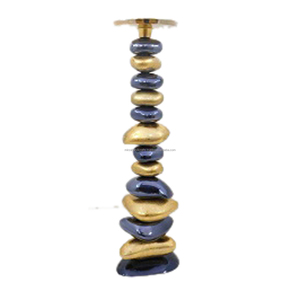 Candelabros de diseño de piedra decorativa de pilar de Metal de Color cobre para decoración decorativa del hogar para bodas y fiestas - Product Image 3