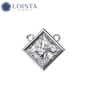 Pendentif solitaire en diamant de laboratoire 1 carat serti clos, or 18 carats, certifié IGI, pour femme - Product Image 5