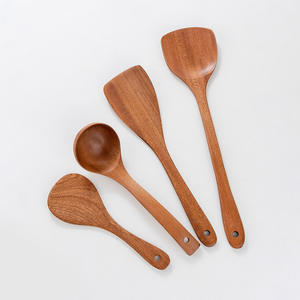 Espátulas para voltear alimentos, utensilios de cocina de madera, accesorios para restaurantes. - Product Image 1