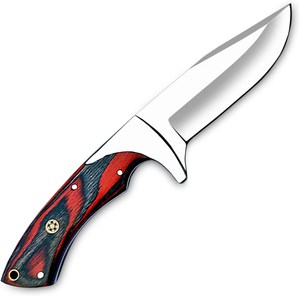 Couteau de chasse EDC à lame fixe en acier inoxydable, manche en bois, étui en cuir, couteau utilitaire de camping et de bushcraft à lame pleine, OEM - Product Image 4